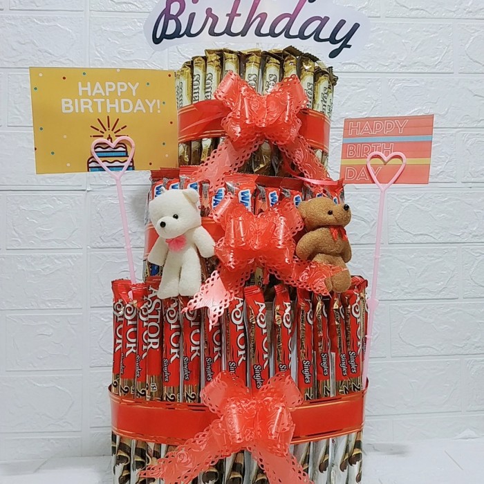 KIRIMKADO.ID- kue ulang tahun jajanan makanan snack tingkat 3 bs tarik uang murah