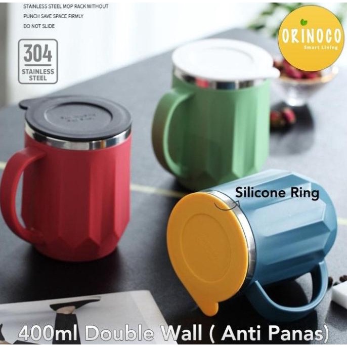 Orinoco gelas mug stainless steel ORINOCO vacuum flask 400ml OR-3021