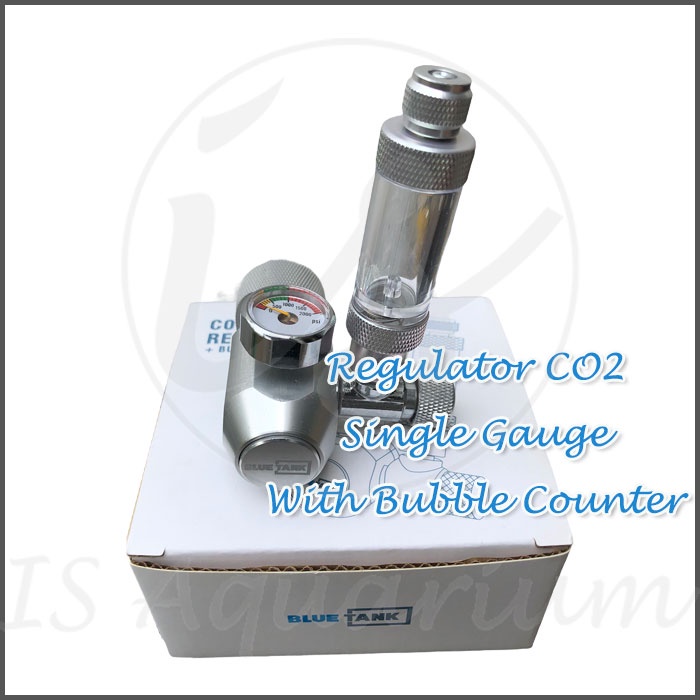 Blue Tank CO2 Regulator Single Gauge - Regulator CO2 - Aquascape Tools