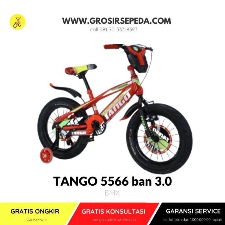 Sepeda Bmx Tango 5566 Untuk Anak umur 6-8 Tahun Ukuran 18 Ban Besar