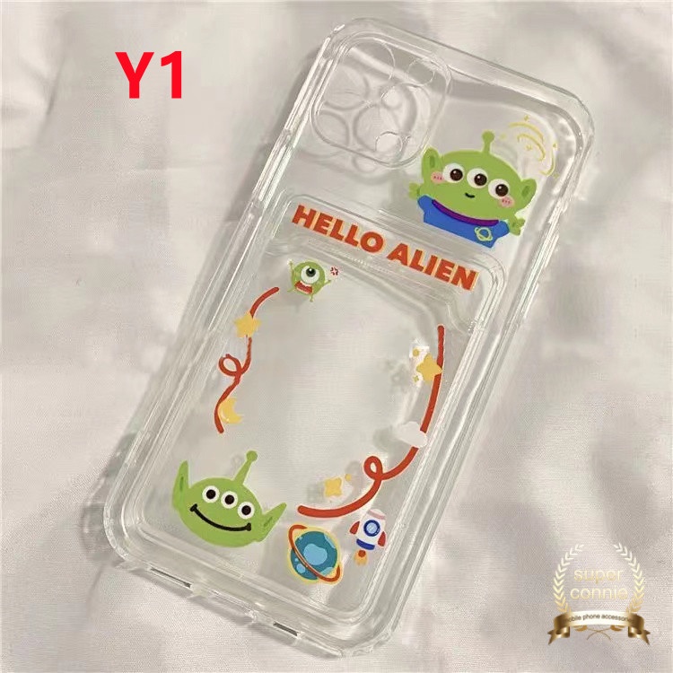 Soft Case Dompet Kartu Tpu Transparan Motif Kartun Toy Story Untuk Iphone 8 Plus 7 Plus X Xr Xs Max 11 12 13 Pro Max 6 6s Plus Se 2020