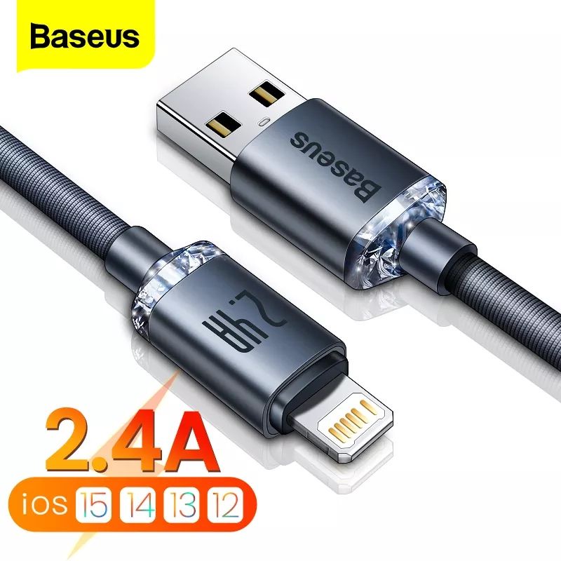BASEUS KABEL DATA IPHONE CABLE USB TO LIGHTNING FAST CHARGING 2.4A