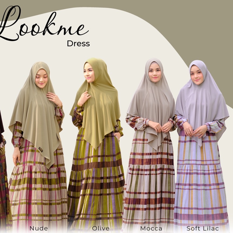 LOOKME DRESS GAMIS RAYON UMMA SYARI MOTIF KOTAK
