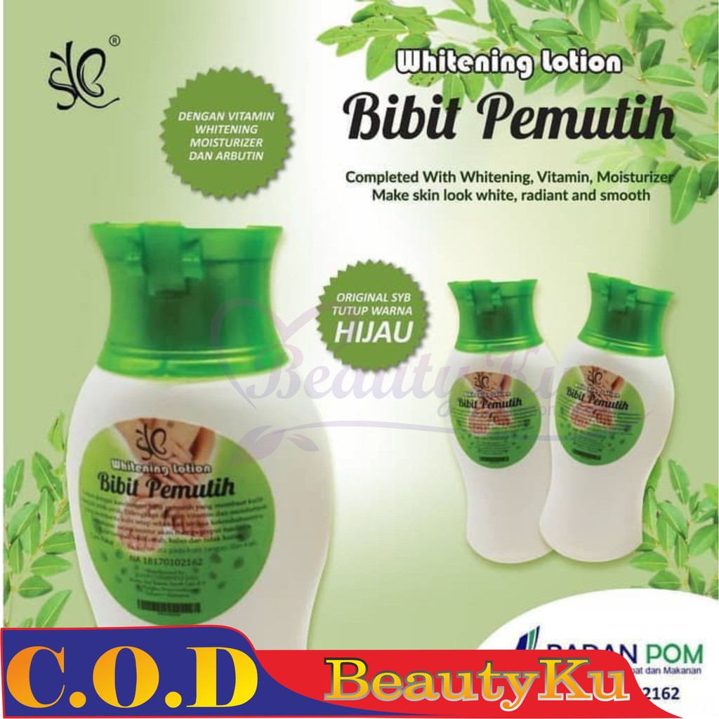 Bibit pemutih SYB Original 100% Asli Tutup Hijau Pemutih Permanen Lation Pemutih Badan Cepat Aman