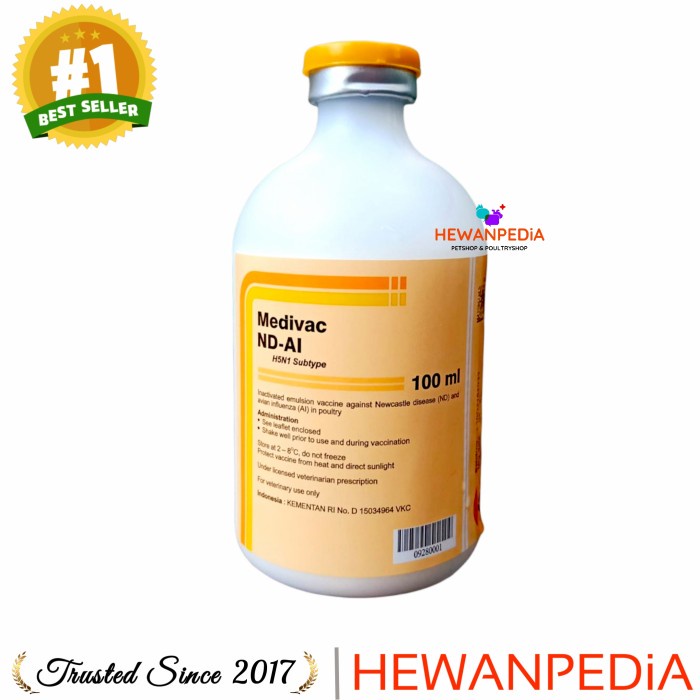 [[BISA COD]] VAKSIN MEDIVAC ND AI KILLED Vaksin Ayam Bebek Unggas Tetelo Flu Burung