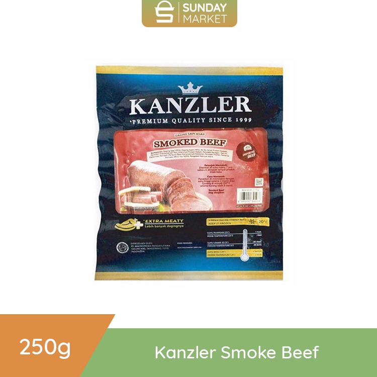 

Kanzler Smoked Beef 250gr | Kanzler Daging Sapi Asap