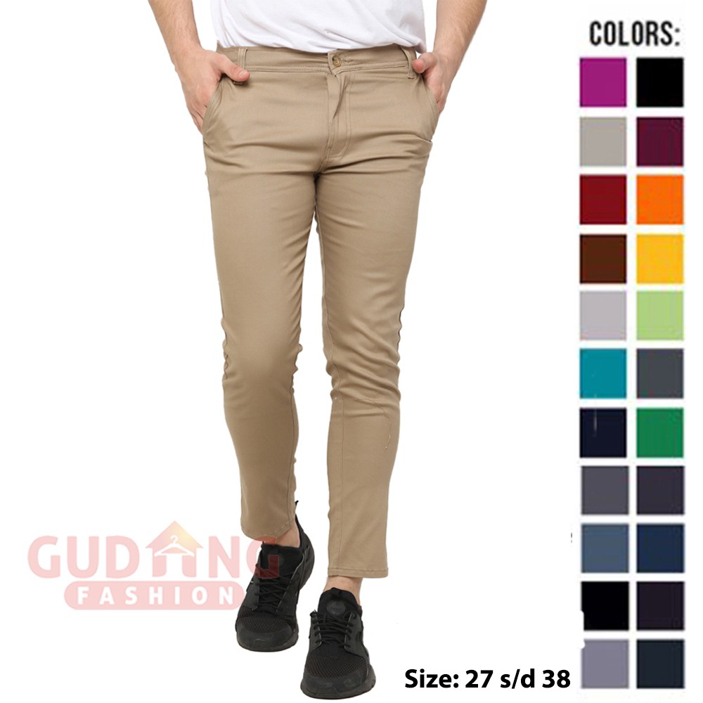 Celana Chino Cowok Panjang Terbaru - Banyak Pilihan Warna CLN (COMB)