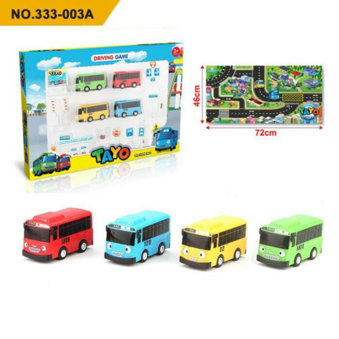 R&M Toys Mainan Anak Little Bus Tayo Map / Kado Mainan Anak Cowok Bus Tayo Map