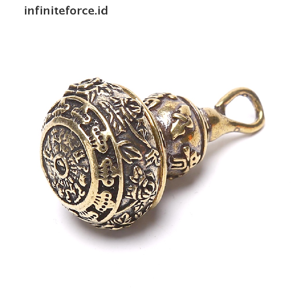 Gantungan Kunci Bentuk Bunga Teratai Bahan Kuningan Gaya China