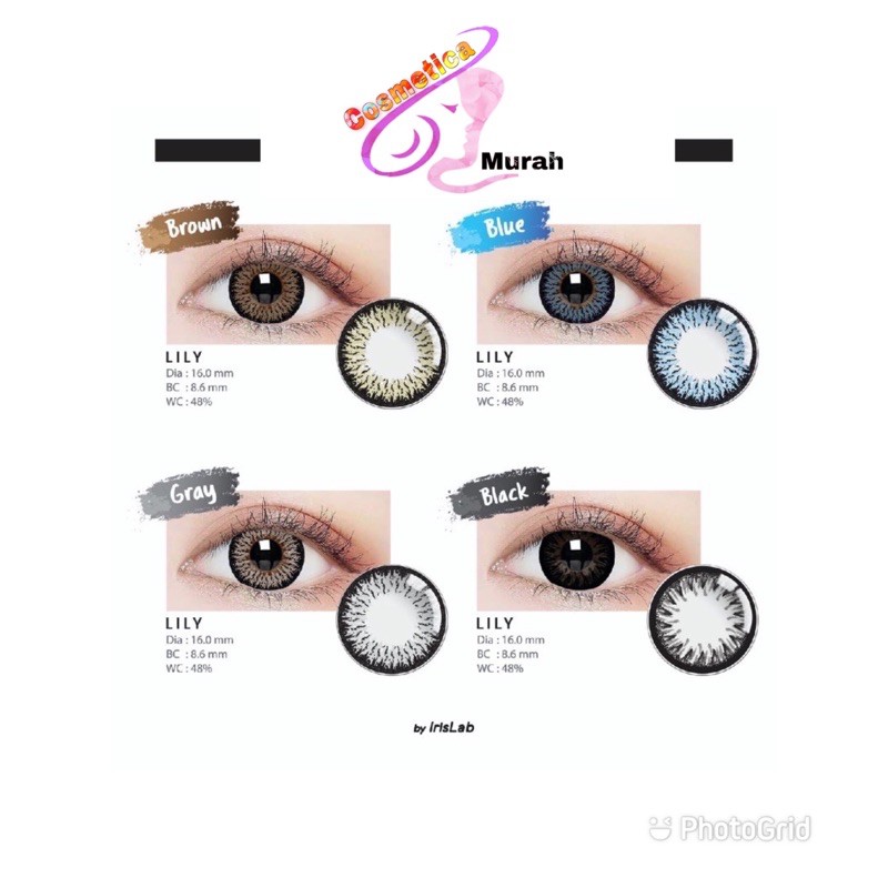 softlens lily by irislab with landcase ( free softcase ) 16 mm