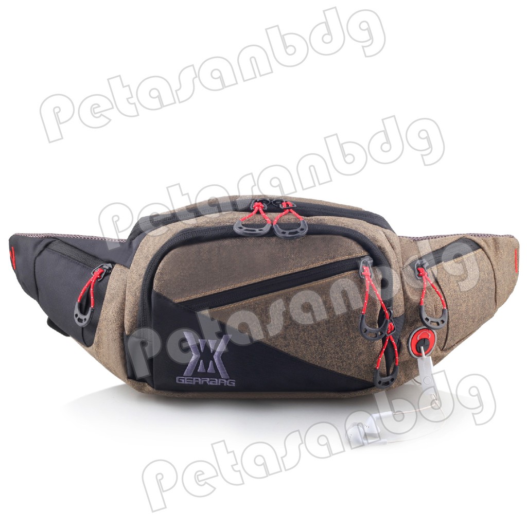 RTM - Tas Waistbag Gear Bag X - Guardian Kanvas Waistbag WITH EARPHONE HOLE -13078