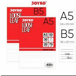 

kertas lose leaf joyko A5-50/A5-100/B5-50/B5-100/isi binder