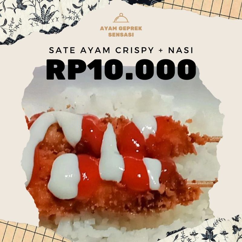 

sate ayam crispy + nasi