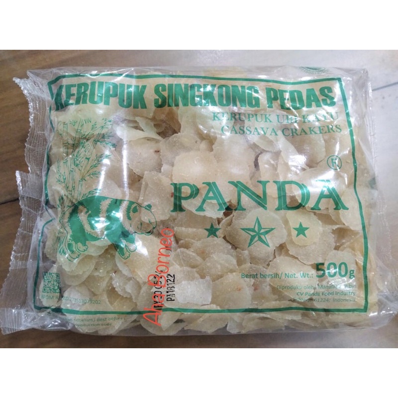 

Kerupuk Singkong Pedas / Ceriping Pedas Panda 500gr