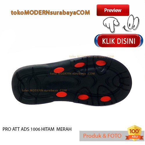 PRO ATT ADS 1006 HITAM MERAH sandal pria selop karet murah