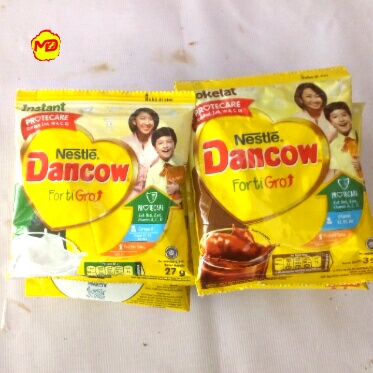 

Dancow Fortigro Susu Instan Putih Coklat Renceng Isi 10 Sachet