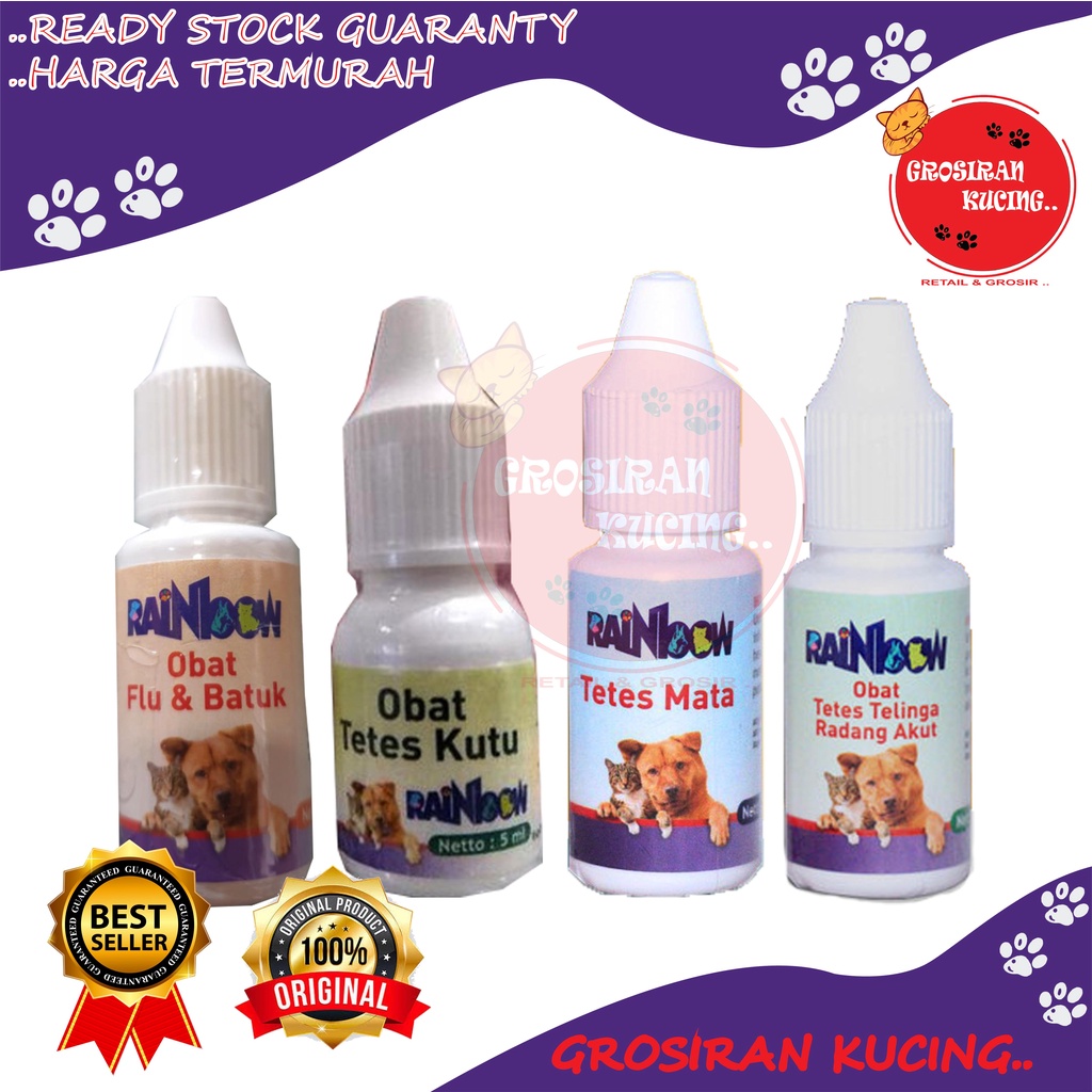 Rainbow - Obat Kucing dan Anjing FLU &amp; BATUK/TETES KUTU/ TELINGA RADANG