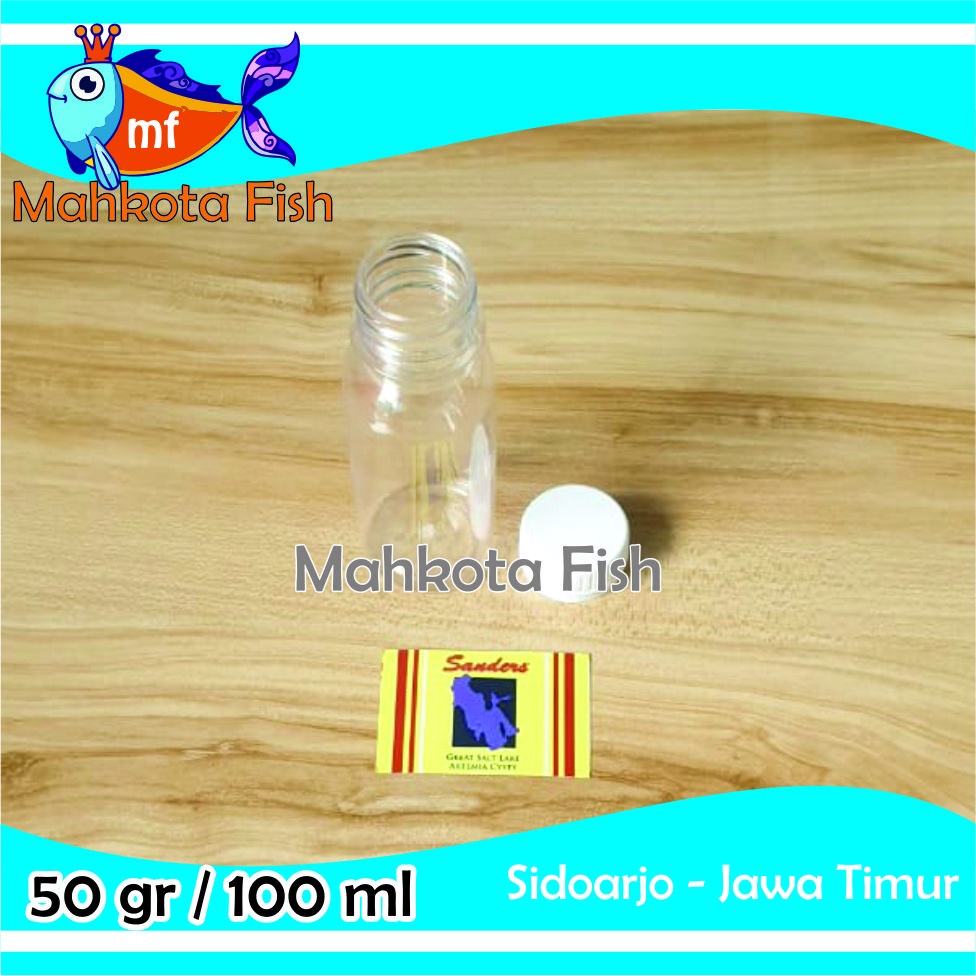 Botol Artemia Sanders | Botol Repack 50 gr / 100 ml Sanders | Artemia Sanders