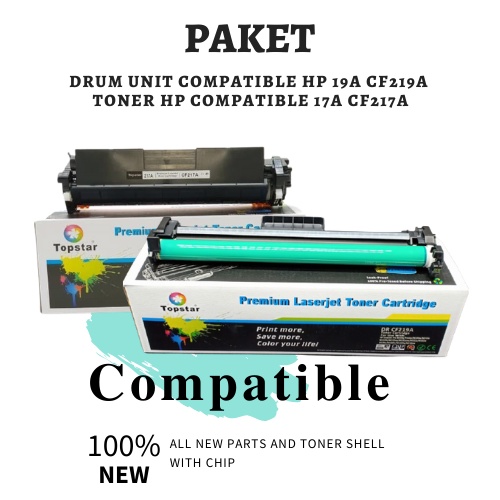 PAKET TONER CARTRIDGE HP 17A DAN DRUM CARTRIDGE HP 19a CF219A