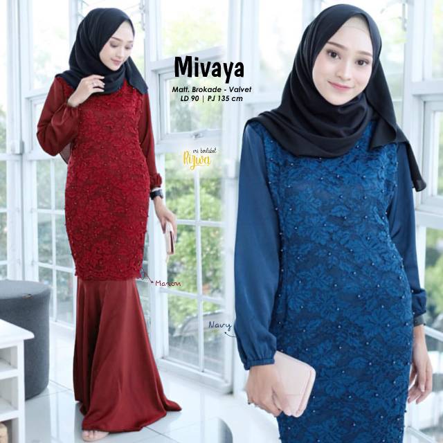 Dress model duyung/matt brokat mix.velvet