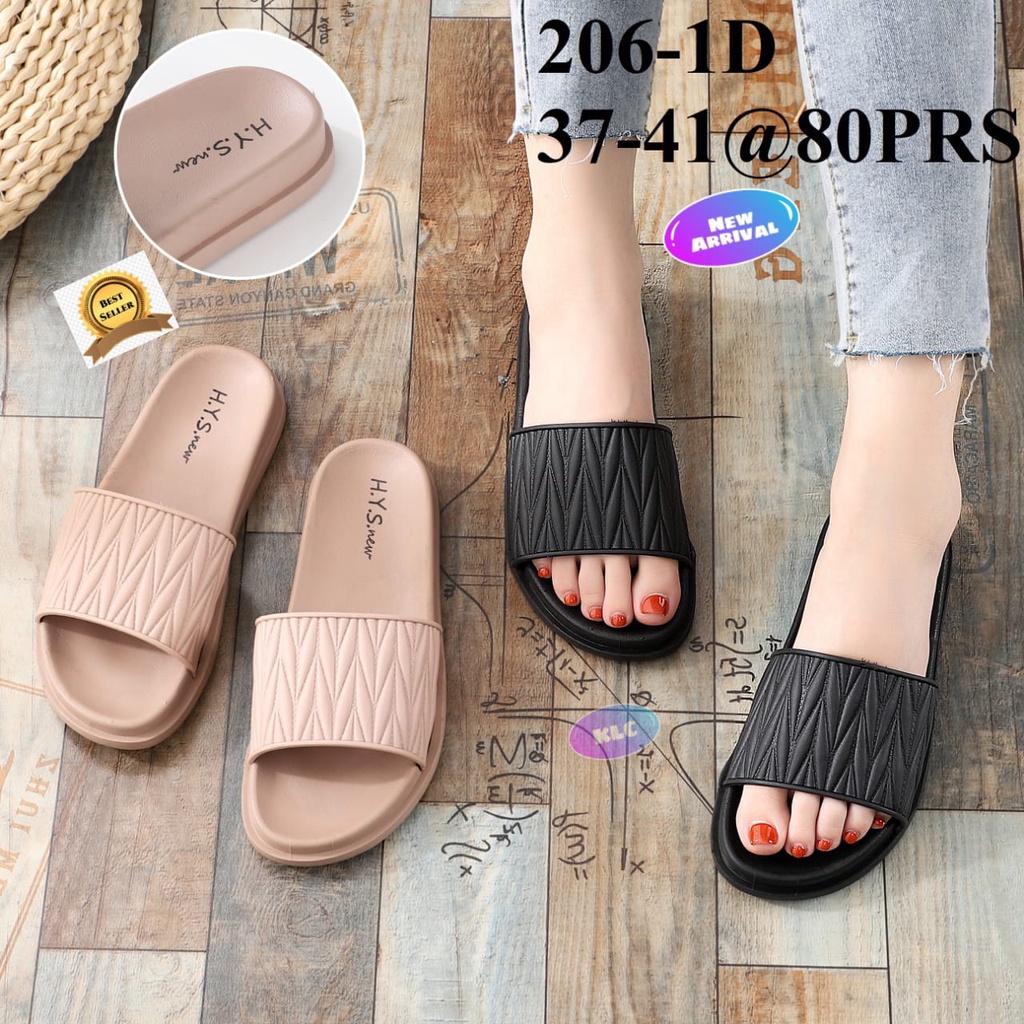 HYS 206-1 sandal karet wanita sandal santai perempuan terbaru ori produk import