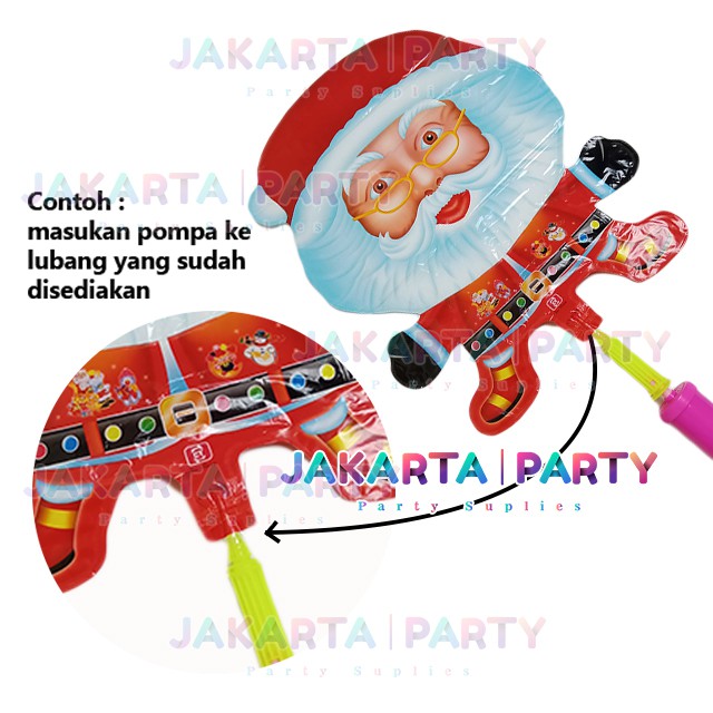 Balon Natal / Balon Santa Claus Jumbo / Balon Christmas / Balon Xmas