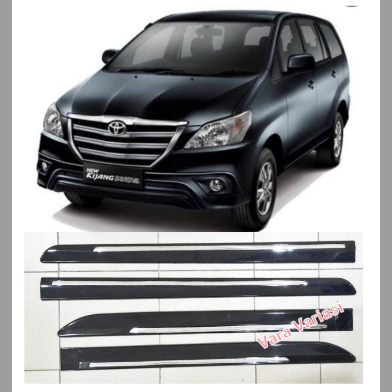 LIS BODY SAMPING MOBIL INNOVA 2012 HITAM LIS CHROME