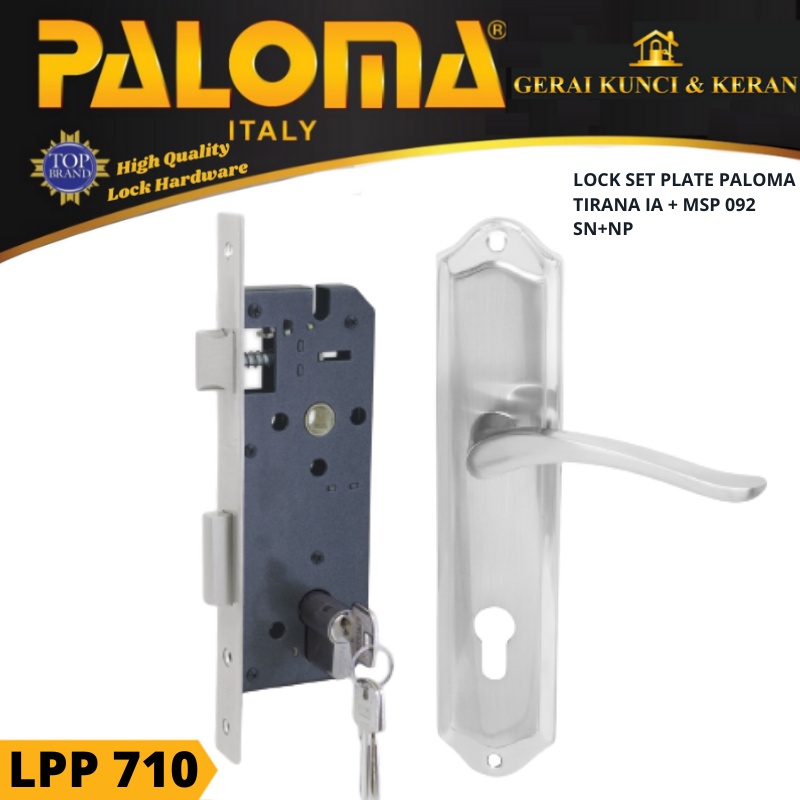 Kunci Set PALOMA LPP 710 Handle Mortise Cylinder Lock Gagang Pintu