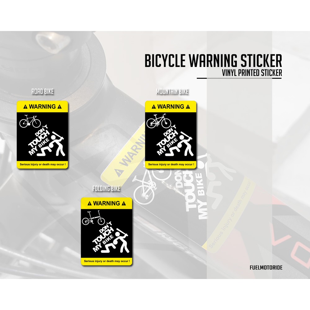 Sticker Warning Sepeda Road bike MTB Folding Bike Sepeda lipat fnhon