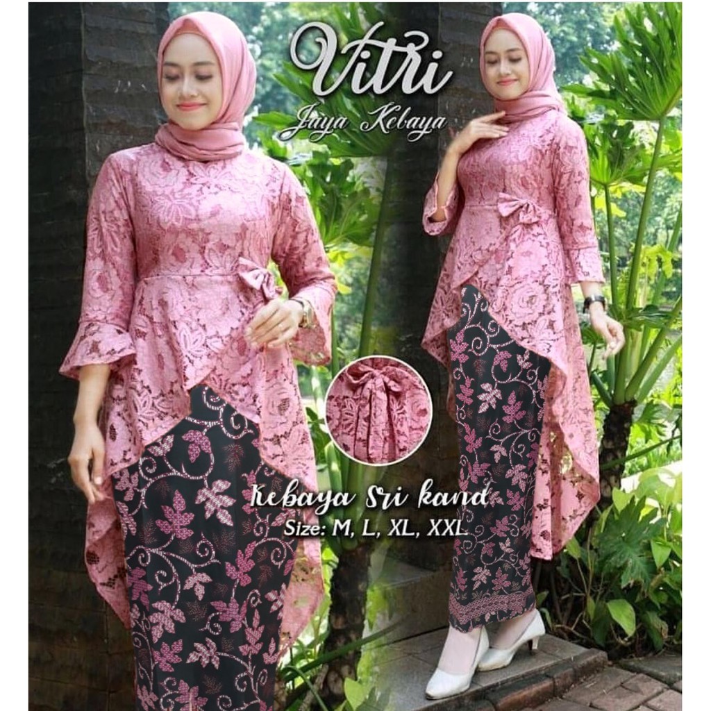 KEBAYA VITRI ROK BATIK / PAKAIAN SETELAN WANITA LENGAN PANJANG L XL XXL