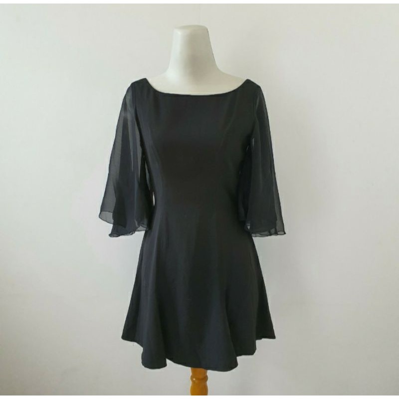 Baju Dress Hitam Polos Wanita