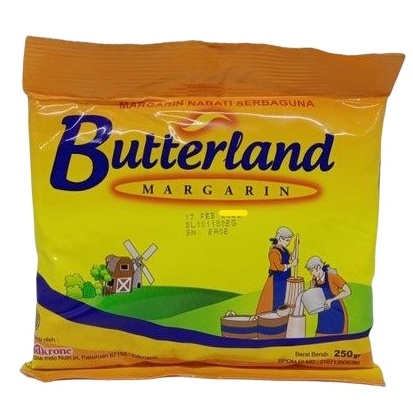 

Butterland Margarin 250gr Margarin Nabati Serbaguna Sachet