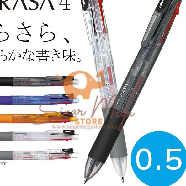 

TERBARU Zebra Sarasa clip 4 warna Gel pen 0,5mm