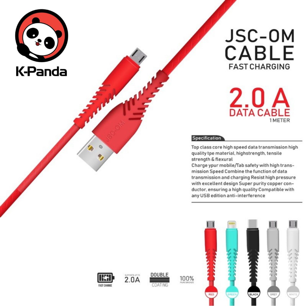 Kabel Data JSC-OM 2.0A Fast Charging Micro Usb V8