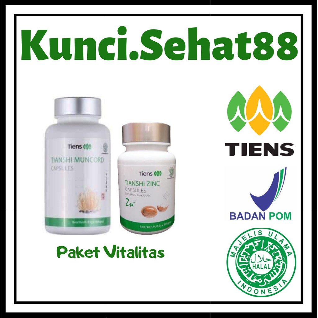 Tiens / Tianshi Muncord Zinc untuk Vitalitas Pria & Obat Kuat Pria Dewasa Tahan Lama