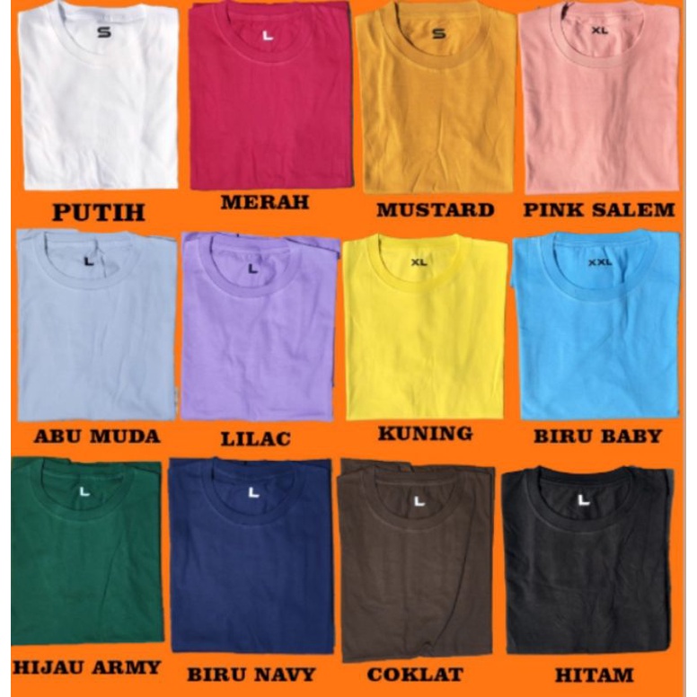 KAOS POLOS 100% COTTON COMBED 30S PREMIUM -XXL | KATUN COMBETLD TEBAL