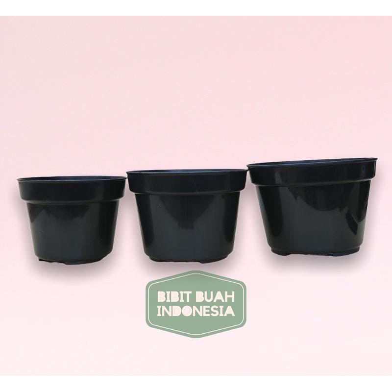 Pot Plastik GBL Hitam 25 cm - 30 cm