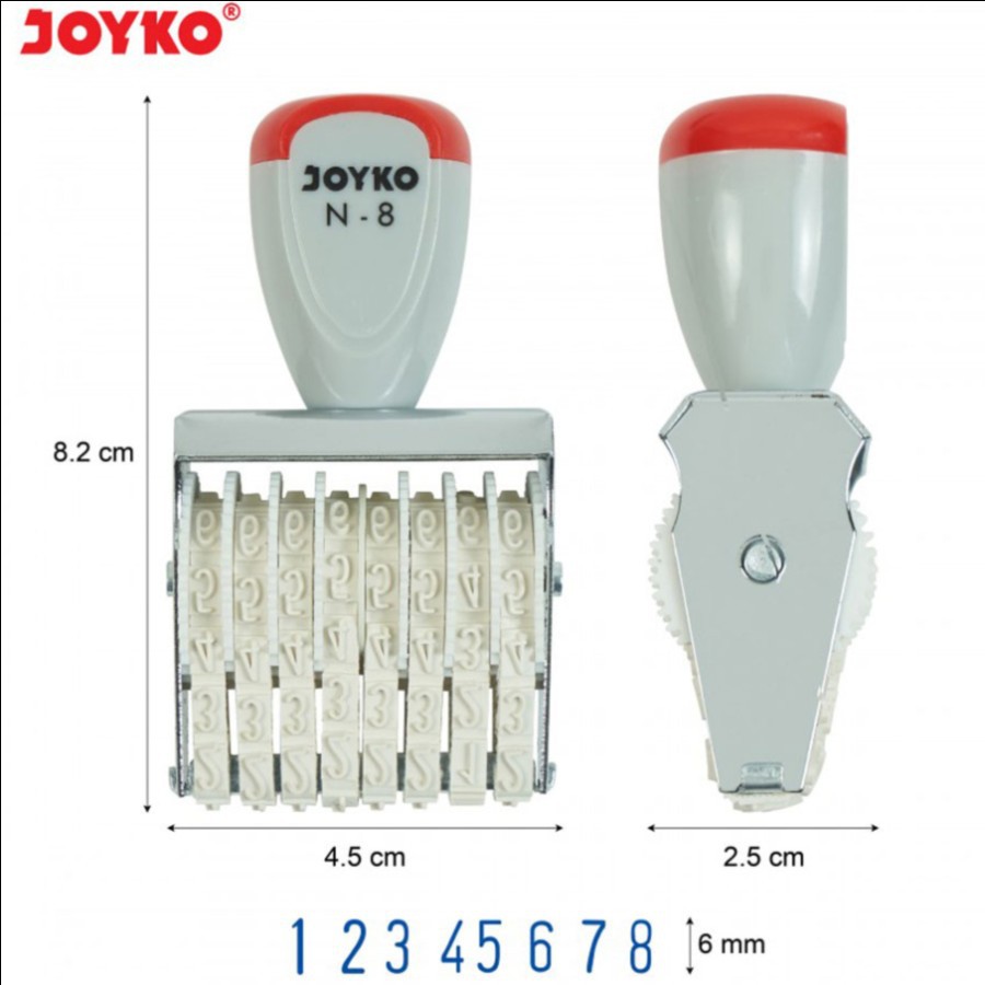 

JOYKO N-8 Number stamp stampel angka nomor 1Pcs