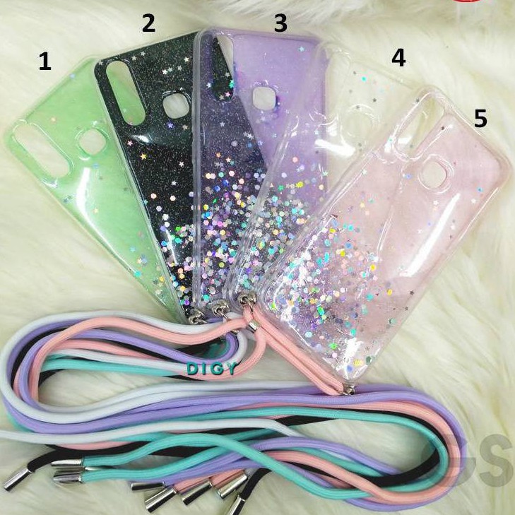 SAMSUNG A03 CORE A03S A7 A12 A01 CORE A11 M51 J2 prime Grand Prime Terbaru Case Sky Foil Tali Hp Lanyard Rope