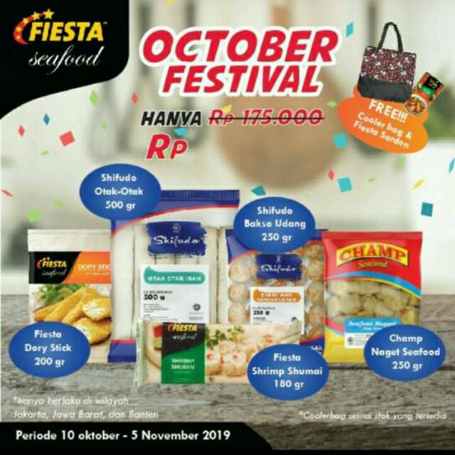 Paket fiesta seafood promo bonus cooler bag