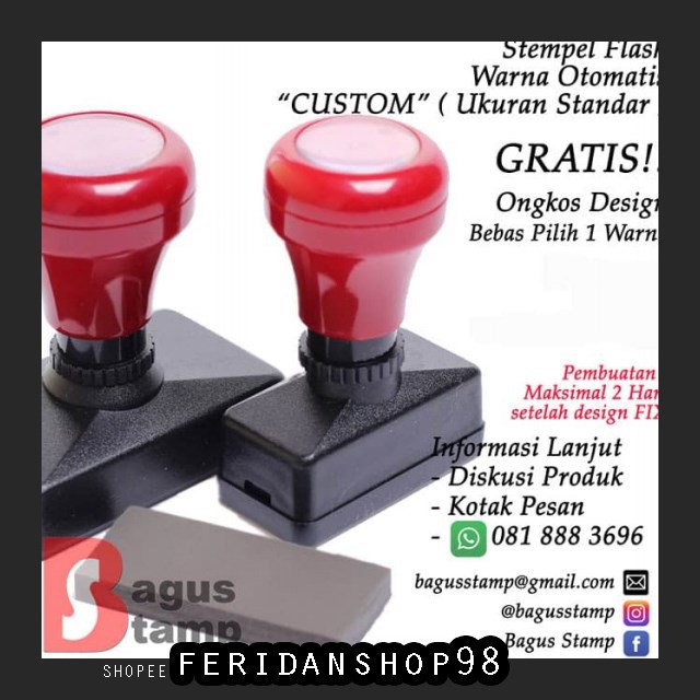 

BT288 STEMPEL WARNA OTOMATIS BEST FLASH CUSTOM UKURAN STANDAR BY FERIDANSHOP98