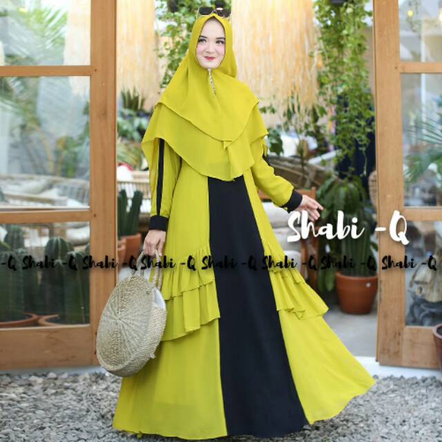 Dress Halimah Syari Set Original Shabi-Q
