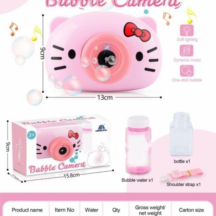 mainan ana Kamera bubble / camera bubble / bubble gelembung bubble camera hello kitty spiderman