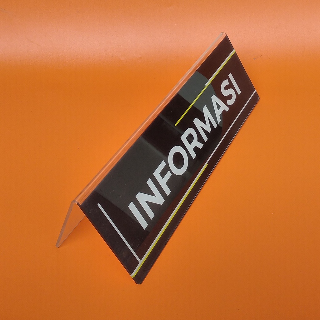 Akrilik Papan Nama Meja - Akrilik Meja - Akrilik : Informasi - Akrilik Tulisan Informasi.