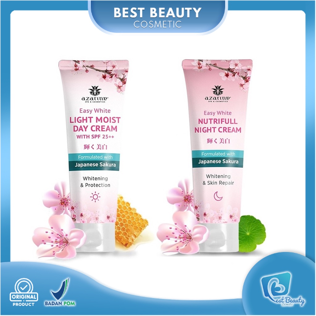 ★ BB ★  AZARINE Easy White Series with Japanese Sakura | Herbal Moisturizer Serum Day Night Cream | Azarine Face Toner 90ml