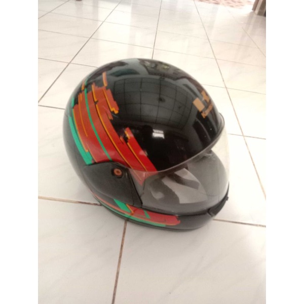 helm kawasaki ninja hitam ori