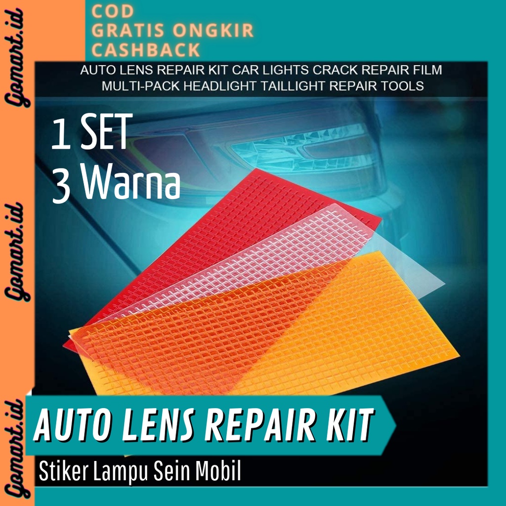 Auto Lens Repair Kit - Stiker Film Lampu Mobil Retak Set - Stiker Perbaiki Lampu Sein Kendaraan