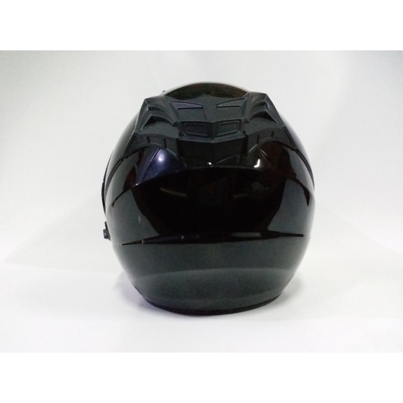 Excelent Helm ARL Semi Cross Half Face Double Visor Hitam Polos