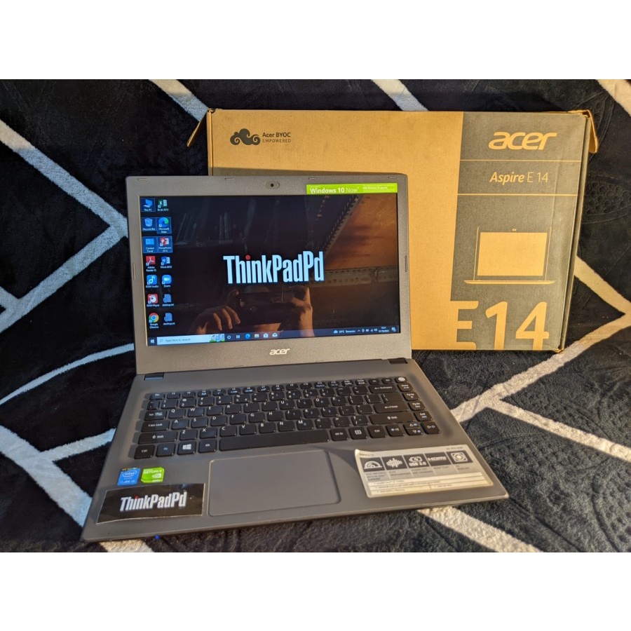 Laptop Gaming Desain Acer Aspire E5 473G Core i5 5200U Nvidia Fullset Mulus
