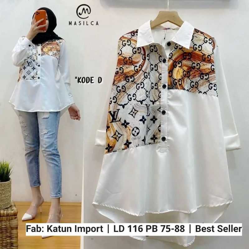 Kemeja Wanita Model Terbaru Kekinian Habit Kemeja By Masilca terbaru Korean Import Keren